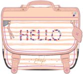 Cartable EttaVee Hello 38 cm - 1 compartiment - rose clair - Kid'Abord