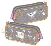Trousse rectangulaire Harry Potter Hedwig - 2 compartiments - violet pastel - Kid'Abord