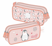 Trousse rectangulaire KIP Sweety - 2 compartiments - rose - Kid'Abord