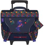 Cartable à roulettes Stalla Bianca Polka 38 cm - 2 compartiments - violet - Kid'Abord