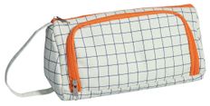  Trousse Walker Canvas grid - 1 compartiment - marine/orange