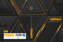 Agenda Techno - 1 jour par page - 12,5 x 17,5 cm - orange - Bouchut