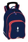 Sac à roulettes Equipe de France - 2 compartiments - bleu/blanc/rouge - Hamelin