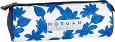 Trousse ronde Morgan - 1 compartiment - bleu/écru - Hamelin