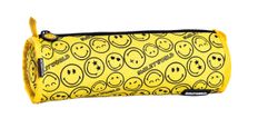 Trousse ronde réversible Smiley Chill out - 1 compartiment - noir/jaune - Hamelin