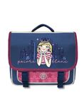 Cartable Poivre Blanc princesse 38 cm - 2 compartiments - bleu - Bagtrotter