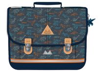 Cartable Poids Plume Jurassic 38 cm - 2 compartiments - gris - Kid'Abord