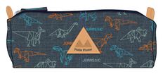 Trousse rectangulaire Poids Plume Jurassic - 2 compartiments - gris - Kid'Abord