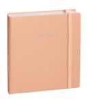 Agenda à élastique Pastel - 1 jour par page - 16 mois - 16 x 16 cm - pêche - Quo Vadis