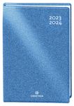 Agenda Gomme Métallisée - 1 jour par page - 12,5 x 17,5 cm - bleu - Oberthur