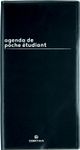 Agenda de poche Boréal Étudiant - 1 semaine par page - 9,5 x 18 cm - noir - Oberthur