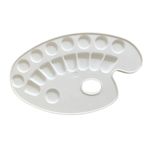 Cléopâtre - Palette de peinture en plastique ovale - blanche