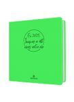 Agenda Camelia - 1 semaine sur 2 pages - 16,5 x 16,5 cm - vert - Oberthur