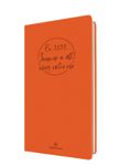 Agenda Camelia 16 poche - 1 semaine sur 2 pages - 9,5 x 17,5 cm - orange - Oberthur