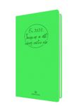 Agenda Camelia 16 poche - 1 semaine sur 2 pages - 9,5 x 17,5 cm - vert - Oberthur