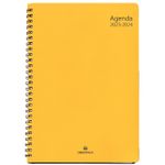 Agenda à spirale Grenade 25 - 1 semaine sur 2 pages - jaune - Oberthur