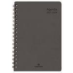 Agenda à spirale Grenade 15 - 1 semaine sur 2 pages - gris - Oberthur