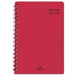 Agenda à spirale Grenade 15 - 1 semaine sur 2 pages - fuchsia - Oberthur