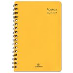 Agenda à spirale Grenade 15 - 1 semaine sur 2 pages - jaune - Oberthur