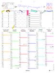 Calendrier Bullet - 6 mois par face - 21 x 27 cm - Oberthur