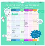 Calendrier mensuel Bien S'organiser - 12 feuilles - 30 x 30 cm - Oberthur