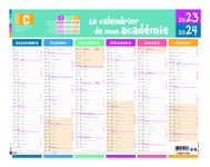 Calendrier Mon Academie - 6 mois par face - Zone C - 33,5 x 43 cm - Oberthur