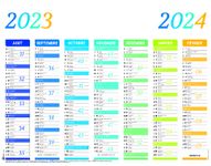 Calendrier Arc en Ciel - 7 mois par face - 43 x 55 cm - Oberthur