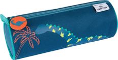 Trousse ronde Dino - 1 compartiment - marine et bleu - Oberthur