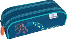 Trousse Dino - 2 compartiments - marine et bleu - Oberthur
