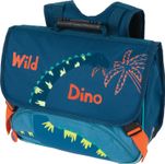 Cartable Dino - 38 cm - 2 compartiments - marine et bleu - Oberthur