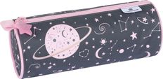 Trousse ronde Cosmic Girls - 1 compartiment - gris anthracite - Oberthur