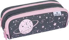 Trousse Cosmic Girls - 2 compartiments - gris anthracite - Oberthur