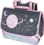 Cartable Cosmic Girl - 38 cm - 2 compartiments - gris anthracite - Oberthur