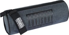 Trousse ronde Parental Advisory - 1 compartiment - gris chine - Oberthur