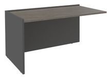 Banque d'accueil Module de départ bas OLA - L82,5 x H75,5 x P82,5 cm - structure carbone, plateau chêne gris