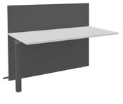 Banque d'accueil Module suivant haut OLA - L120 x H112 x P82,5 cm - structure carbone, plateau blanc perle