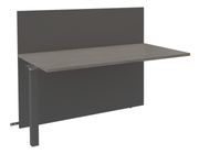 Banque d'accueil Module suivant haut OLA - L120 x H112 x P82,5 cm - structure carbone, plateau chêne gris