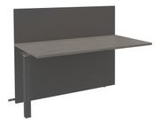 Banque d'accueil Module suivant haut OLA - L140 x H112 x P82,5 cm - structure carbone, plateau chêne gris