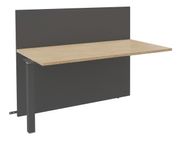 Banque d'accueil Module suivant haut OLA - L160 x H112 x P82,5 cm - structure carbone, plateau chêne clair