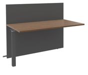 Banque d'accueil Module suivant haut OLA - L160 x H112 x P82,5 cm - structure carbone, plateau noyer