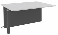 Banque d'accueil Module intermédiaire PMR OLA - L100 x H72,5 x P115 cm - structure carbone, plateau blanc perle