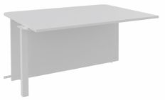 Burocean Ola - Componente de escritorio de recepción - rectangular - blanco perla - blanco perla base