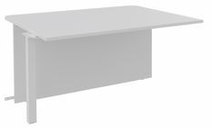 Banque d'accueil Module intermédiaire PMR OLA - L140 x H72,5 x P115 cm - structure blanc perle, plateau blanc perle