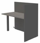 Banque d'accueil Retour direct haut OLA - L82,5 x H112 x P62,5 cm - structure carbone, plateau chêne gris