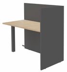 Banque d'accueil Retour direct haut OLA - L122,5 x H112 x P62,5 cm - structure carbone, plateau chêne clair