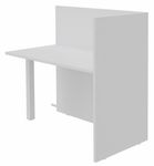 Banque d'accueil Retour direct haut OLA - L122,5 x H112 x P62,5 cm - structure blanc perle, plateau blanc perle