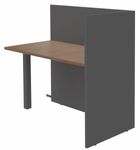 Banque d'accueil Retour direct haut OLA - L122,5 x H112 x P62,5 cm - structure carbone, plateau noyer
