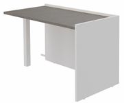 Banque d'accueil Retour direct bas OLA - L82,5 x H75,5 x P62,5 cm - structure blanc perle, plateau chêne gris