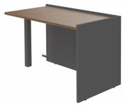 Banque d'accueil Retour direct bas OLA - L82,5 x H75,5 x P62,5 cm - structure carbone, plateau noyer
