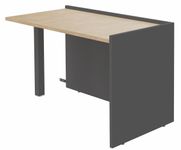 Banque d'accueil Retour direct bas OLA - L122,5 x H75,5 x P62,5 cm - structure carbone, plateau chêne clair